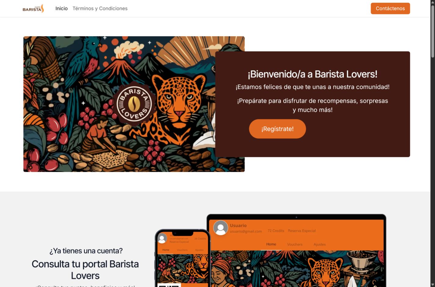 Sitio informativo de Café Barista