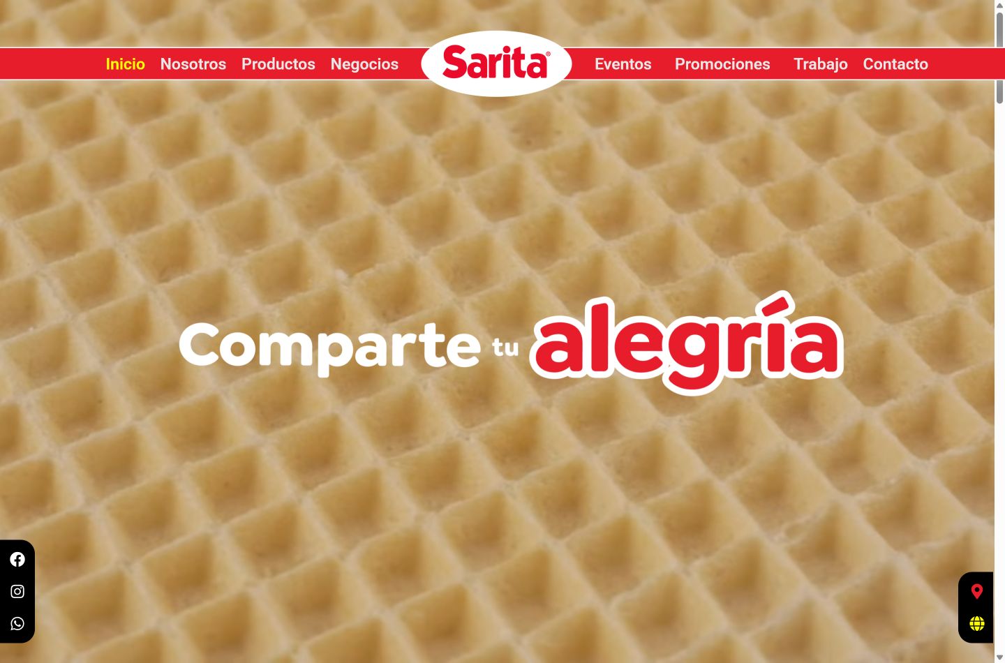 Sitio de marca de Helados Sarita